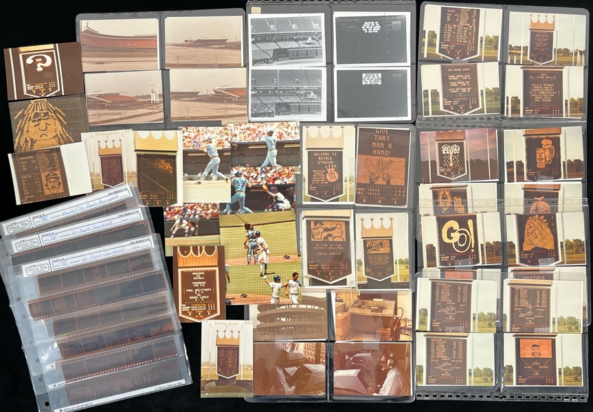 1981 Kansas City Royals Milwaukee Brewers Kauffman Stadium Snapshot Photo Collection - Lot of 82 w/ 20 Negative Strips