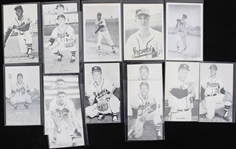 1950s Boston/Milwaukee Braves 3.25" x 5.5" Player Postcards - Lot of 14 w/ Hank Aaron, Warren Spahn & More
