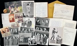 1972 Stan Musial St. Louis Cardinals Olympic Committee Memorabilia - Lot of 40+ w/ Signed Guest Book, Photos, Documentation & More 