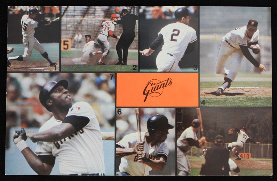 1971 San Francisco Giants 5.5" x 8.75" Jumbo Postcard Schedule