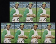 1971 Vida Blue Oakland Athletics 3.5" x 5.5" Facsimile Signed Postcards - Lot of 7