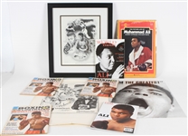1960's-2000's Muhammad Ali World Heavyweight Champion Display & Publication Collection - Lot of 12 w/ Framed Items, Movie Poster, Lithograph & More