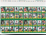 1990-92 Topps Baseball & Green Bay Packers Football Uncut Trading Cards Sheets - Lot of 3 Sheets w/ 304 Total Cards