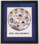 2000s Boston Red Sox Heroes Multi Signed 25" x 29" Framed Lithograph w/ 9 Signatures Including Carl Yastrzemski, Wade Boggs, Dennis Eckersley, Bobby Doerr & More *Full JSA Letter*