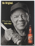 2000 Willie Mays San Francisco Giants 20" x 27" Coors Beer Be Original Advertising Sign