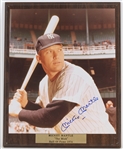 1990s Mickey Mantle New York Yankees Signed 16" x 20" Photo Display *Full JSA Letter*