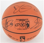 2008-09 Chicago Bulls Team Signed ONBA Stern Basketball w/ 12 Signatures Including Derrick Rose, Joakim Noah, Tim Thomas & More *Full JSA Letter*