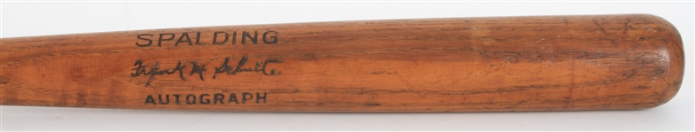 1912 Frank Schulte Chicago Cubs Spalding Autograph Store Model Bat  