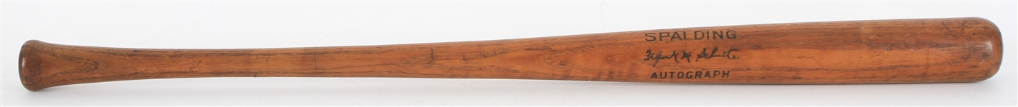 1912 Frank Schulte Chicago Cubs Spalding Autograph Store Model Bat  