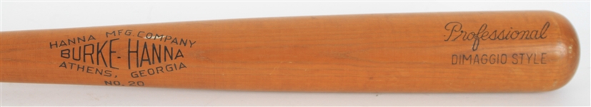 1937-42 HIGH GRADE Joe DiMaggio New York Yankees Burke Hanna No. 20 Store Model Bat 