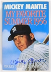 1991 Mickey Mantle New York Yankees Signed My Favorite Summer 1956 Hardcover Book *Full JSA Letter*