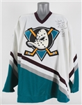 1995-96 Jason York Anaheim Mighty Ducks Signed Home Jersey (MEARS LOA/Beckett) 