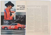 1973 Richard Petty Autographed Sports Illustrated Picture (JSA)