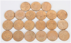1961-69 NASA Space Mission Commemorative Coin Collection - Lot of 21 w/ Mercury, Gemini & Apollo