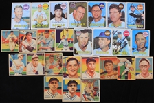 1934-1969 Rick Ferrell Boston Red Sox Robert Rolfe New York Yankees Luke Easter Cleveland Indians Sal Bando Oakland Athletics and More Trading Cards (Lot of 48)