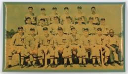 1937 Milwaukee Brewers 8.5"x15" Reids Mirr-o-Glass Mounted Team Photo