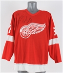 1993-94 Vincent Riendeau Detroit Red Wings Signed Road Jersey (MEARS LOA/Beckett) 
