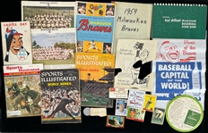 1950s-2010s Milwaukee Braves Memorabilia Collection - Lot of 45+ w/ Signed Items, Team Photos, Trading Cards & More