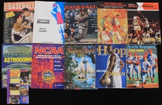1950s-2010s Baseball Football Basketball Publication Collection - Lot of 27 w/ Super Bowl Programs, All Star Game, World Series, Final Four, Milwaukee Does & More