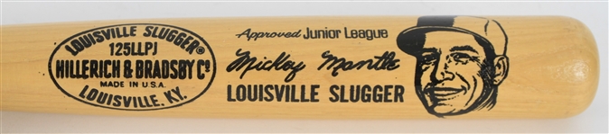 1970s Mickey Mantle New York Yankees H&B Louisville Slugger Store Model Little League Bat