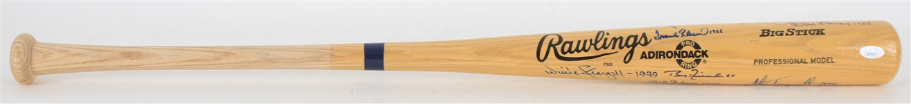 1980's World Series MVPs Multi Signed Rawlings Adirondack Bat w/ 10 Signatures Including Reggie Jackson, Bob Gibson, Frank Robinson, Don Larsen & More *Full JSA Letter*