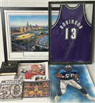 1990s-2000s LaDainian Tomlinson Signed 36x45 Framed Jersey, Ken Griffey Jr Signed Print and more (Lot of 9)(JSA)