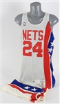 1988-89 Reggie Theus New Jersey Nets Tribute Uniform (MEARS LOA)