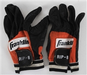 1995-97 Cal Ripken Jr. Baltimore Orioles Game Worn Franklin Batting Gloves (MEARS LOA)
