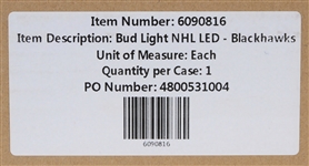 Chicago Blackhawks Bud Light NHL LED Sign w/ Original 22x32 Packaging 
