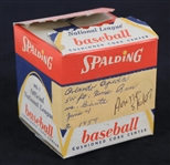 1959 Spalding Official National League Warren Giles Empty Baseball Box