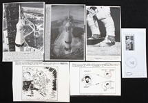 1969 Apollo 11 Space Mission 4x8 5x7 6x9 and 8x10 B&W Photos (Lot of 11)