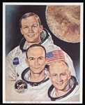 1969 Pioneers To The Moon 4x5 Colored Drawing Photo