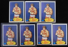 1985 Paul "Mr. Wonderful" Orndorff WWF Topps Trading Cards (Lot of 7)