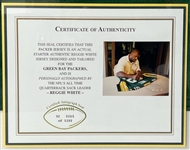 1992 Reggie White Green Bay Packers Signed 33 x 43 Framed Jersey (JSA)