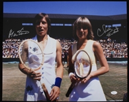 2017 Martina Navratilova & Chris Evert Signed 16x20 Photo *JSA* 