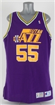 1993-94 Felton Spencer Utah Jazz Preseason Road Jersey (MEARS LOA)