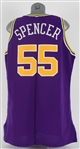 1993-94 Felton Spencer Utah Jazz Preseason Road Jersey (MEARS LOA)
