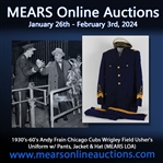 1930s-60s Andy Frain Chicago Cubs Wrigley Field Ushers Uniform w/ Pants, Jacket & Hat (MEARS LOA)