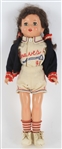 1950s Local Folk Art Eddie Mathews Milwaukee Braves Female Fan Doll w/ Embroidered Flannel Jersey & Jacket