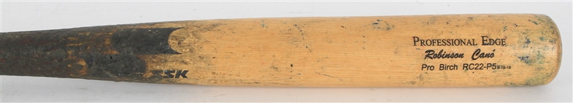 2018-19 Robinson Cano Mariners/Mets SSK Professional Model Game Used Bat (MEARS A9)
