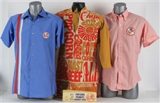 1950's-70's New York Yankees Yankee Stadium Vendor Apparel - Lot of 4 w/ Shirts & Cap (MEARS LOA)