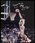 1976-87 Julius Erving Philadelphia 76ers Autographed 8"x10" Color Photo (Beckett)