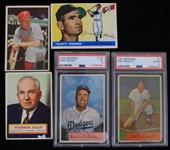 1953-1956 Duke Snider Brooklyn Dodgers Phil Rizzuto New York Yankees and More Bowman and Topps Trading Cards (Lot of 5)