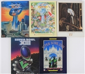 1979-1988 NFL Super Bowl Game Programs (Lot of 5)