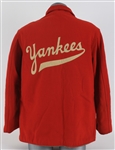 1960's New York Yankees Yankee Stadium Quilted Red Wool Usher's Jacket (MEARS LOA)