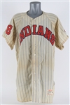 1960 Bobby Tiefenauer Cleveland Indians Game Worn Home Jersey (MEARS LOA)