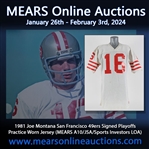 1981 Photo Matched  Joe Montana San Francisco 49ers Signed Playoffs Practice Worn Jersey (MEARS A10/JSA/Sports Investors LOA)