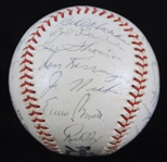 1967 Chicago Cubs Team Signed ONL Giles Baseball w/ 23 Signatures Including Leo Durocher, Ernie Banks, Fergie Jenkins, Ron Santo & More (PSA/DNA NM 7)