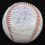 1967 Chicago Cubs Team Signed ONL Giles Baseball w/ 23 Signatures Including Leo Durocher, Ernie Banks, Fergie Jenkins, Ron Santo & More (PSA/DNA NM 7)