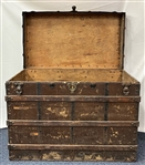 1937-1938 Circa Edward Froelich Brooklyn Dodgers Team Trainer Travel Trunk (MEARS LOA)